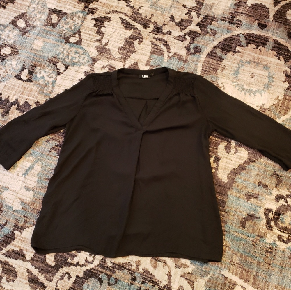 3/4 Sleeve Semi Sheer Blouse